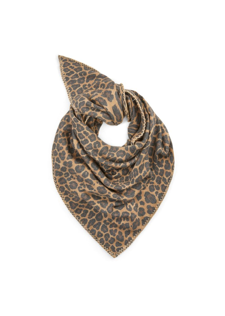 Kaschmirweiches Dreieckstuch mit Fellmuster