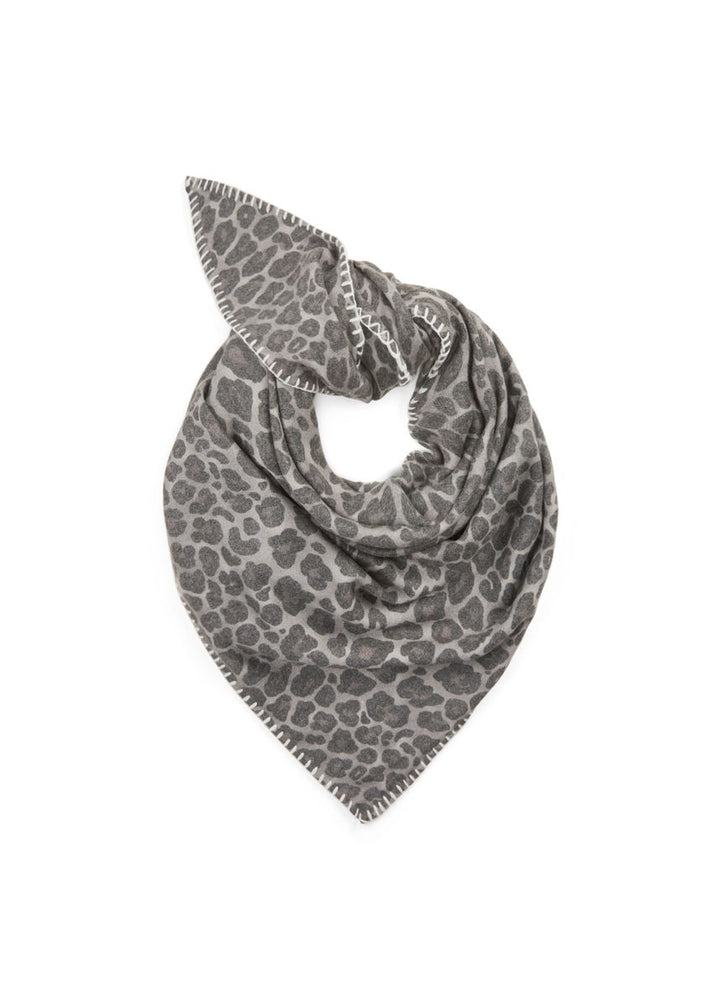 Kaschmirweiches Dreieckstuch mit Fellmuster