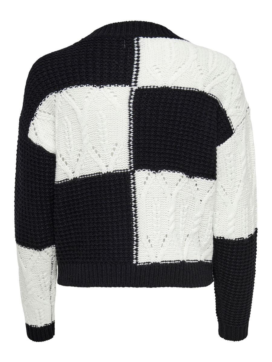 JDYJUSTY L/S MIX STRUC PULLOVER KNT NOOS