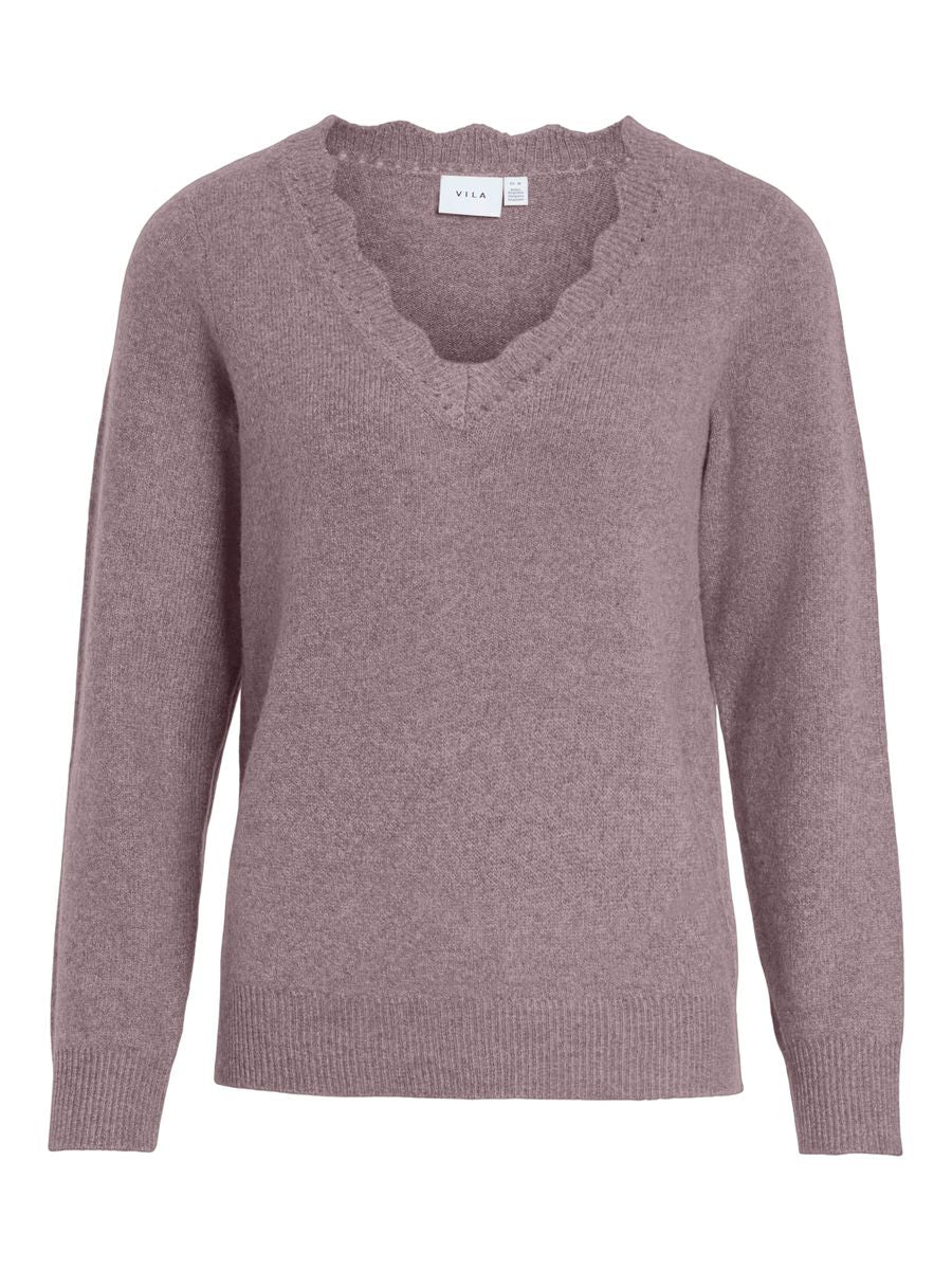 VINIKOLINA V-NECK L/S KNIT TOP - NOOS
