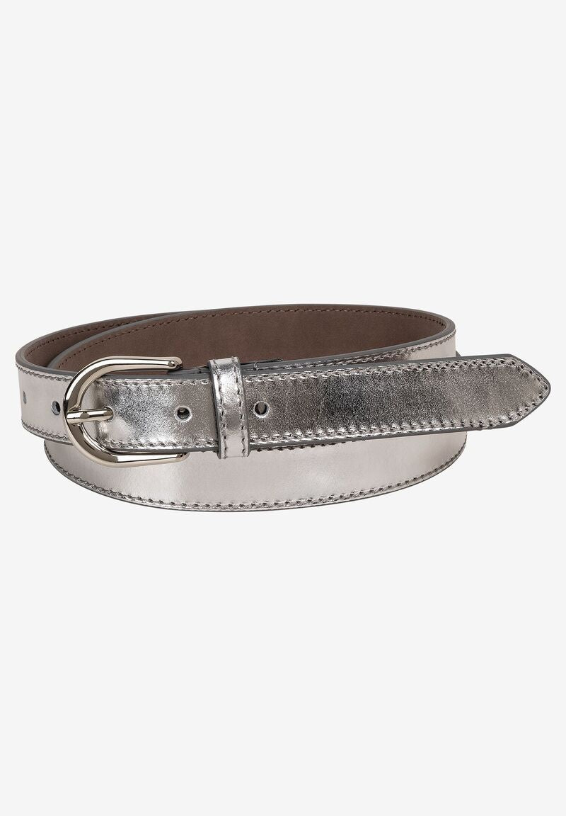 Ledergürtel silber Sommer-Kollektion