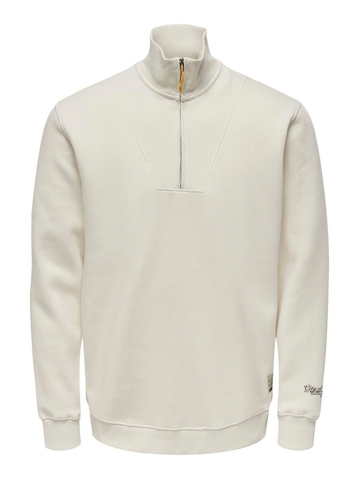 ONSRILEY REG 1/4 ZIP HIGH NECK SWT VD