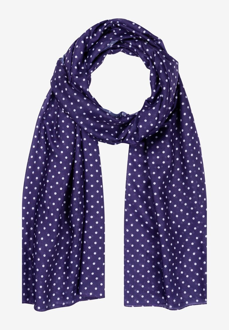 Tupfenschal lila/ecru Herbst-Kollektion