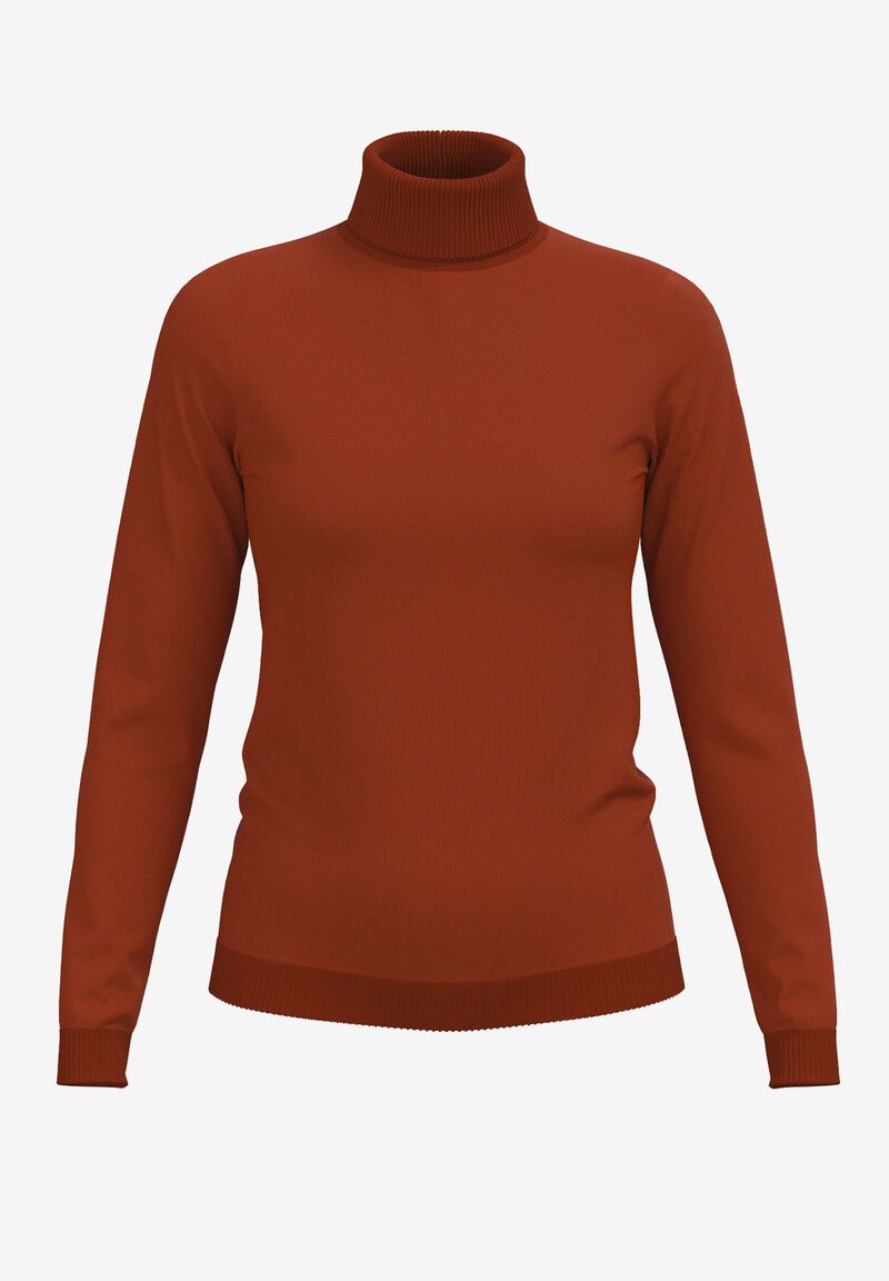 Rollkragenpullover rusty brown Herbst-Kollektion