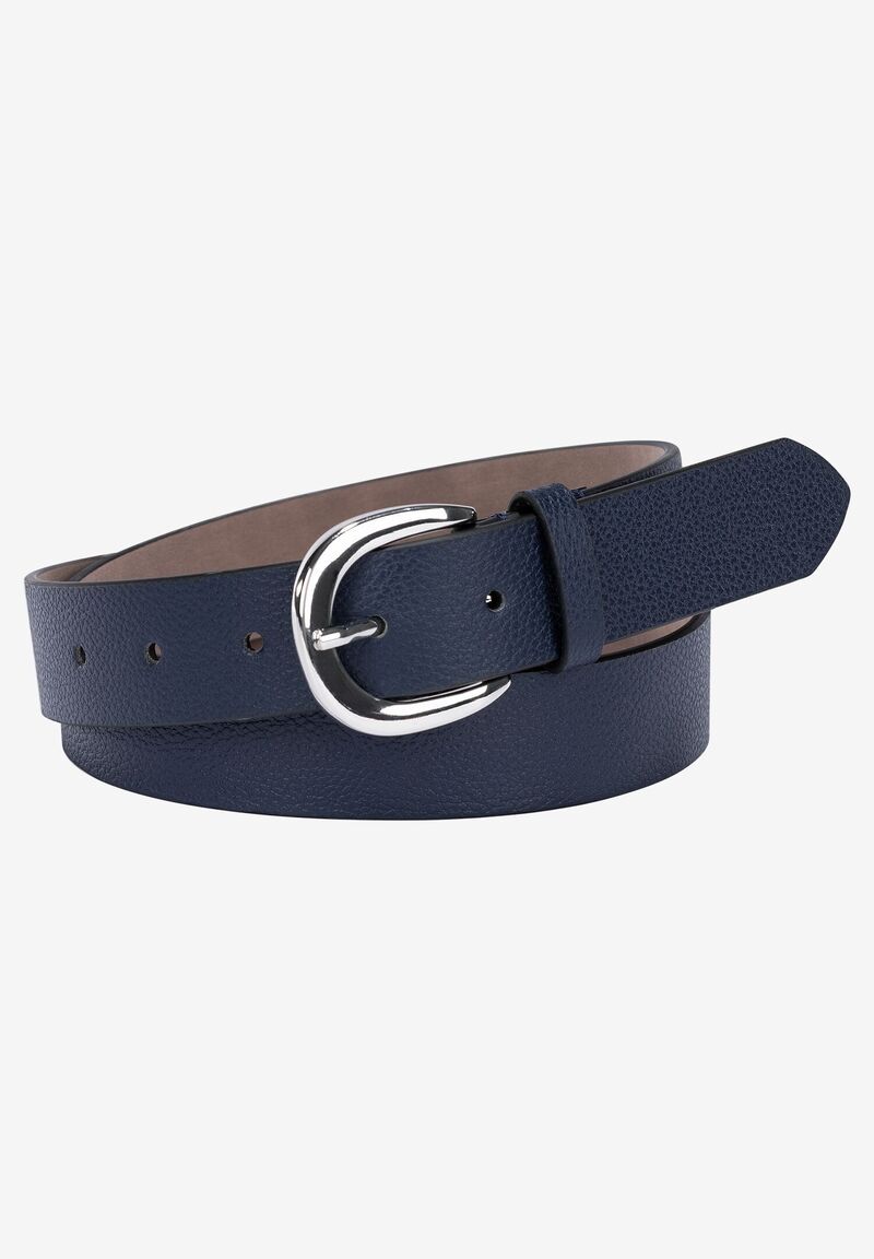 Klassischer Ledergürtel marine Frühjahrs-Kollektion