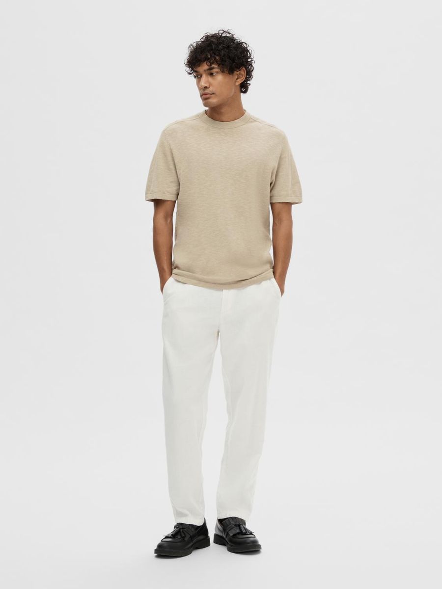 SLHBERG LINEN SS KNIT TEE NOOS