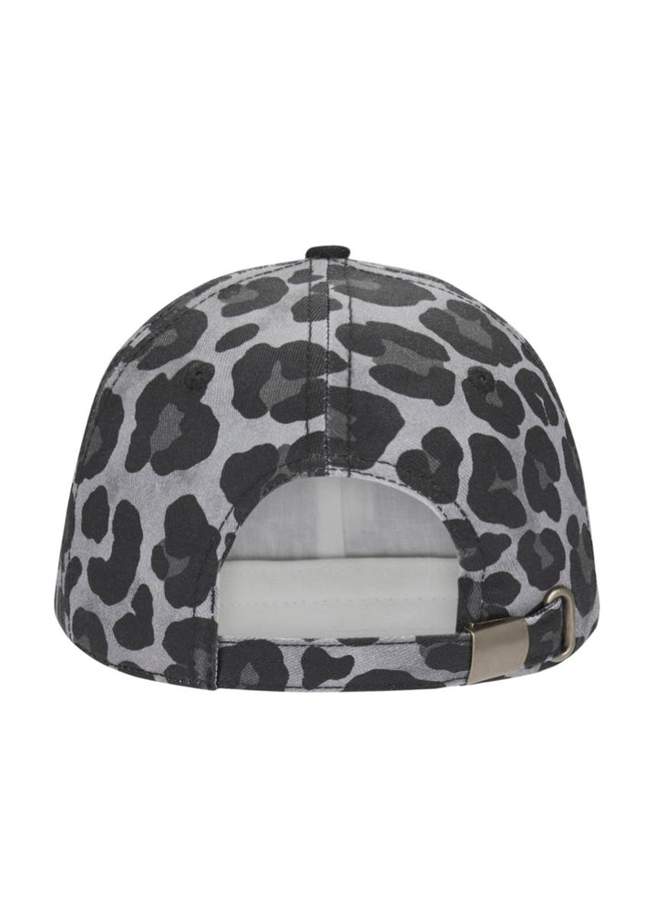 Cap aus Baumwolle im Baseball-Style mit Fellmuster und Amour-Stickerei