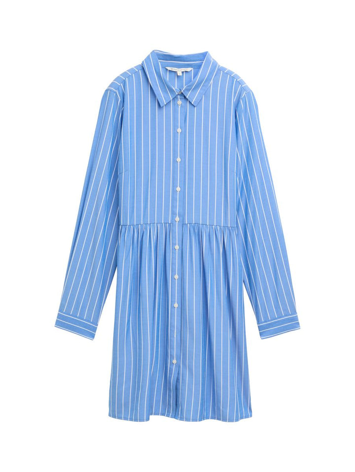 Mini-Blusenkleid mit Streifenmuster