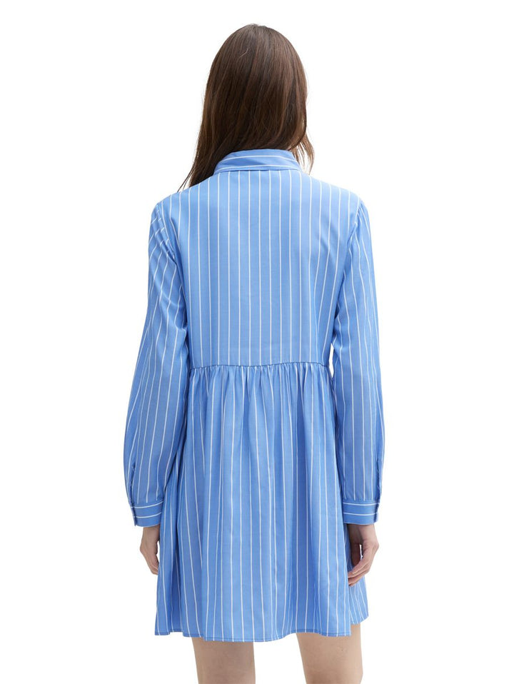 Mini-Blusenkleid mit Streifenmuster
