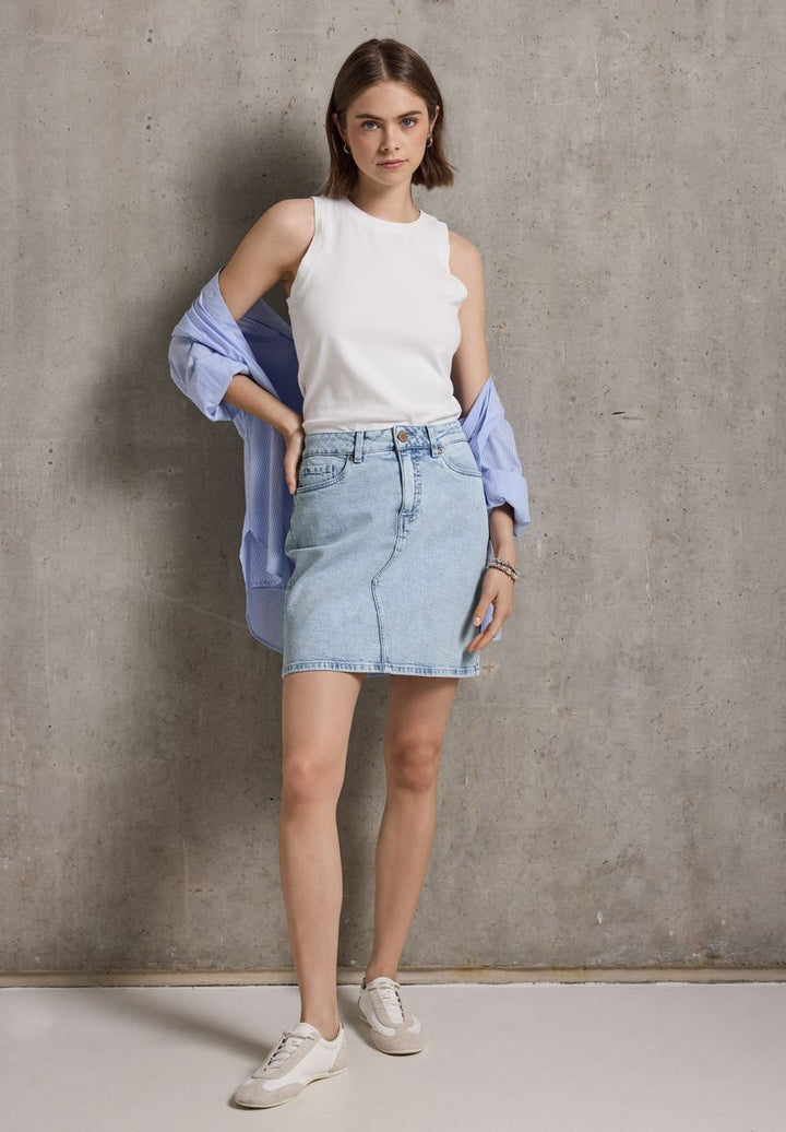 Jeansrock im Bleached-Look