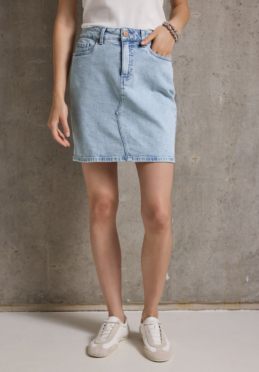 Jeansrock im Bleached-Look