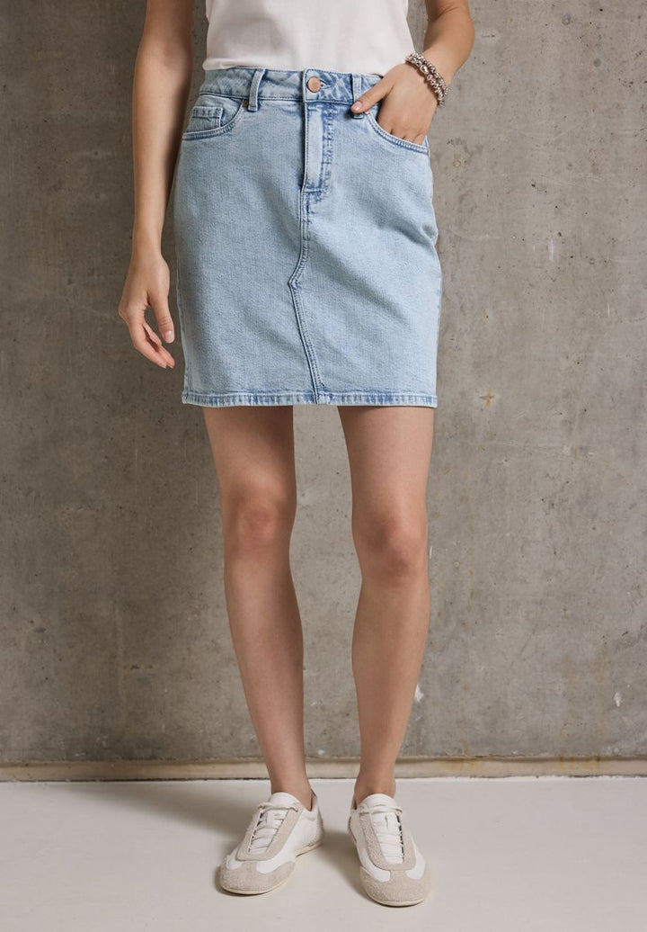 Jeansrock im Bleached-Look