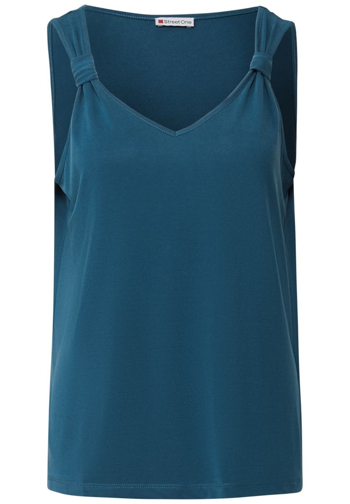 Silk-Look Top mit Knoten