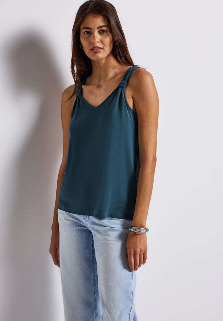Silk-Look Top mit Knoten