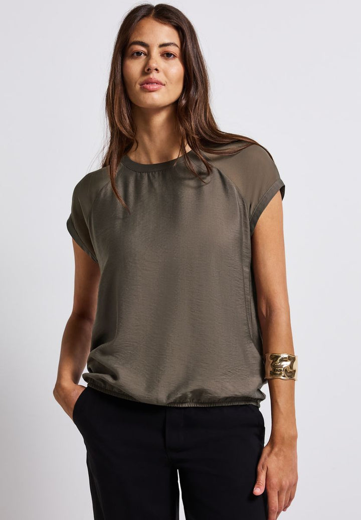 Blusenshirt mit Meshdetail