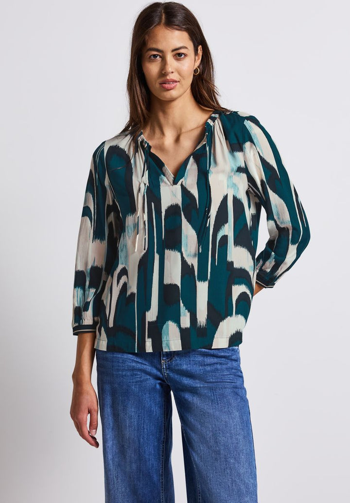 Ikat Tunika mit Tape-Details