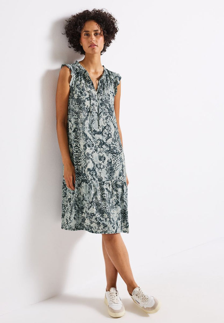 Snake Print Tunika-Kleid