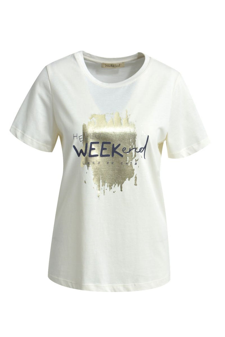 T-shirt Weekend Print