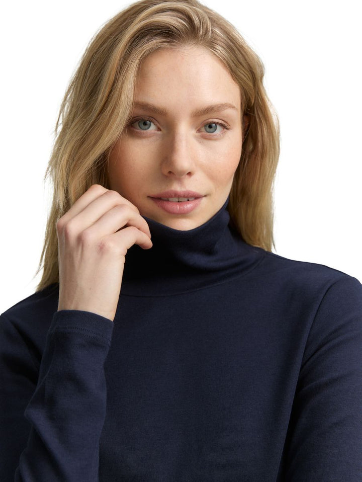 Langarmshirt mit Rollkragen