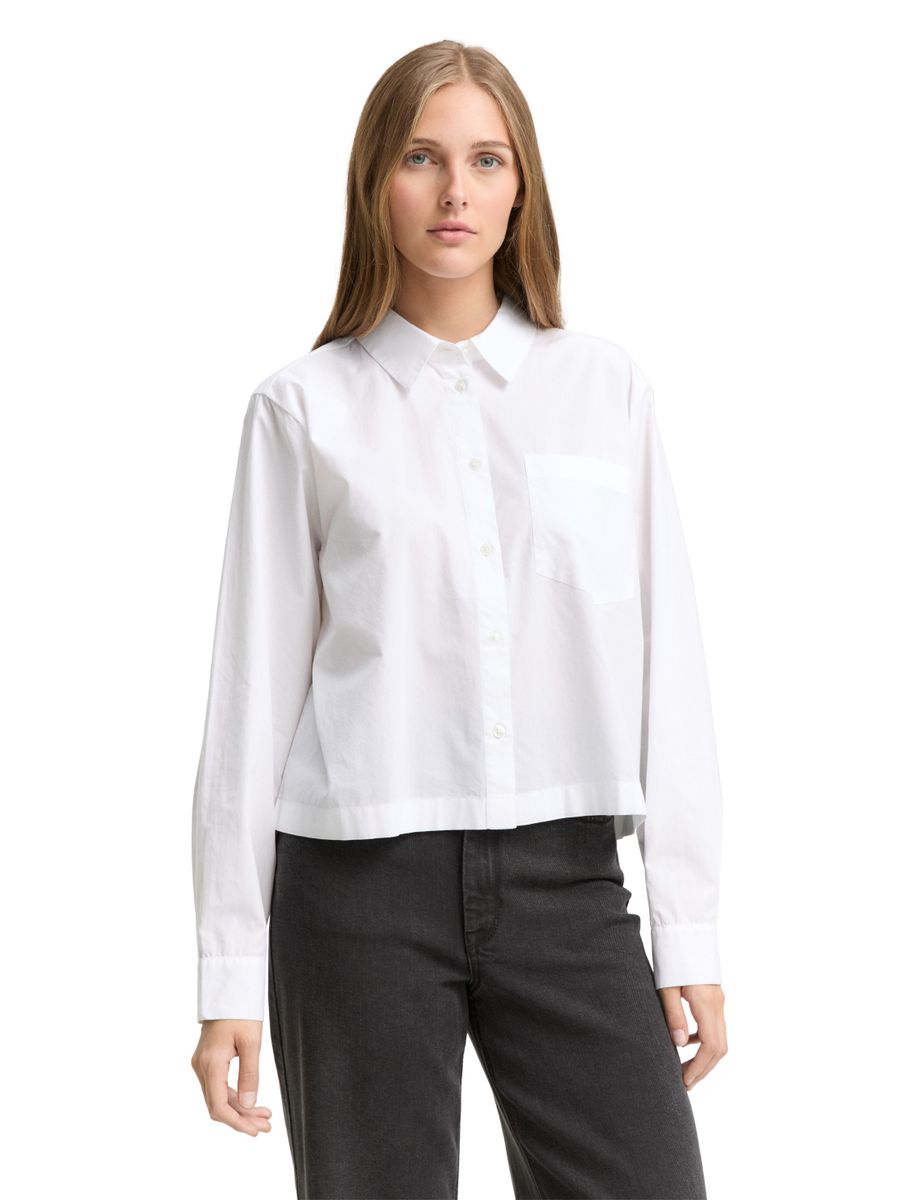 Boxy Fit Hemdbluse mit Brusttasche