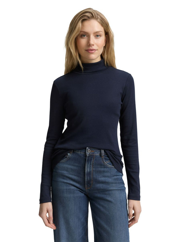 Langarmshirt mit Rollkragen