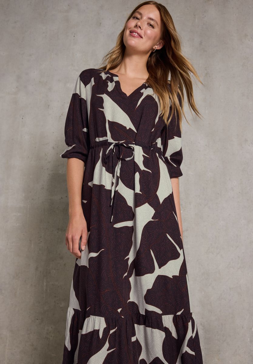 Gemustertes Maxi-Kleid