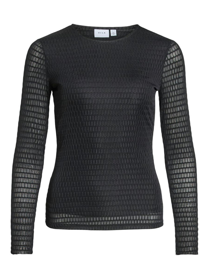 VILARINE O-NECK L/S TOP - NOOS