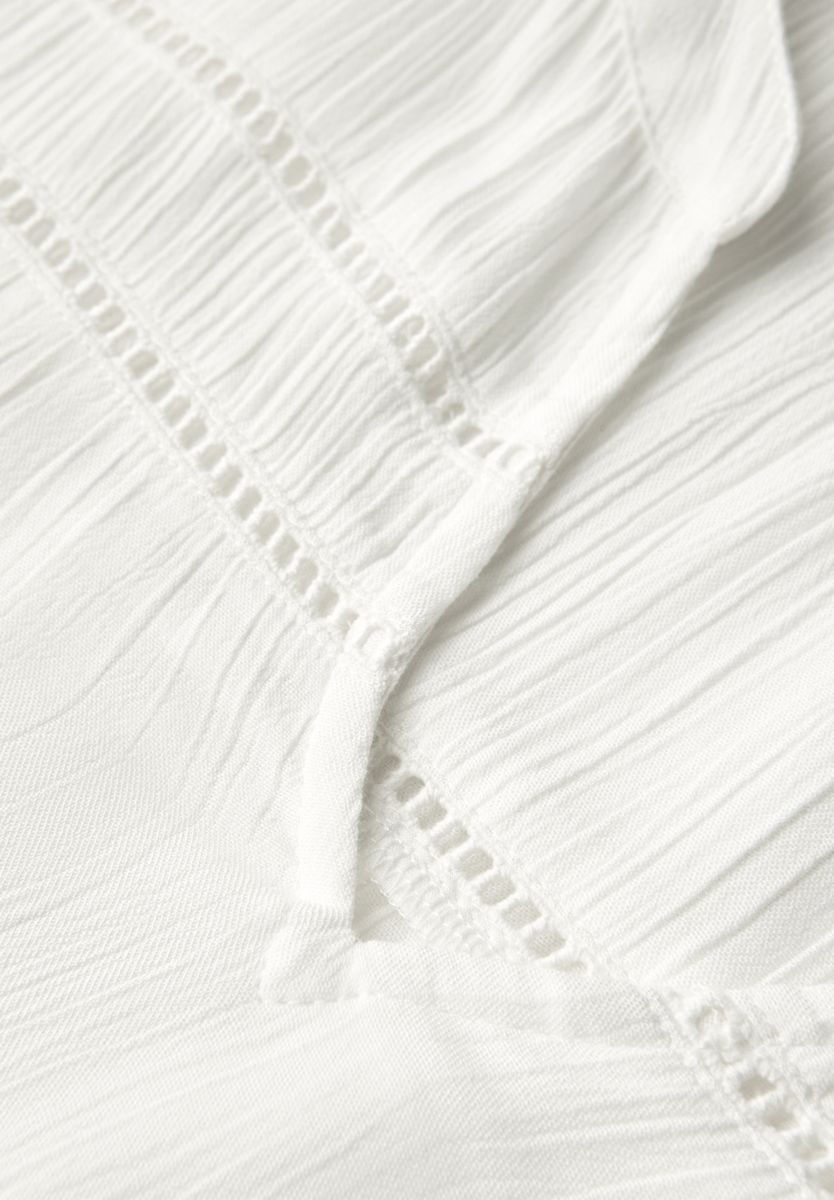 Crinkle Blusentop mit Tape
