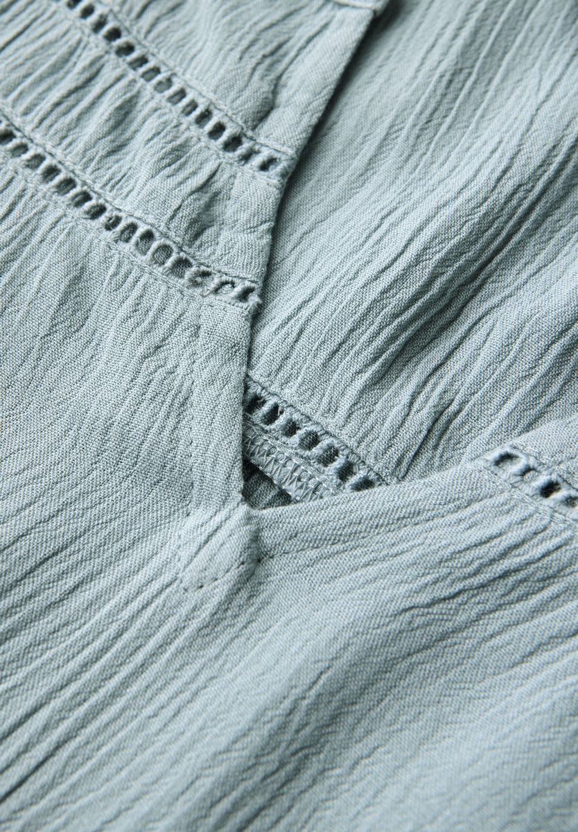 Crinkle Blusentop mit Tape