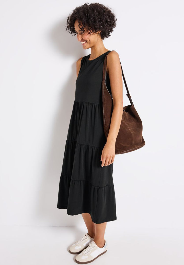 Jersey-Kleid mit Volants