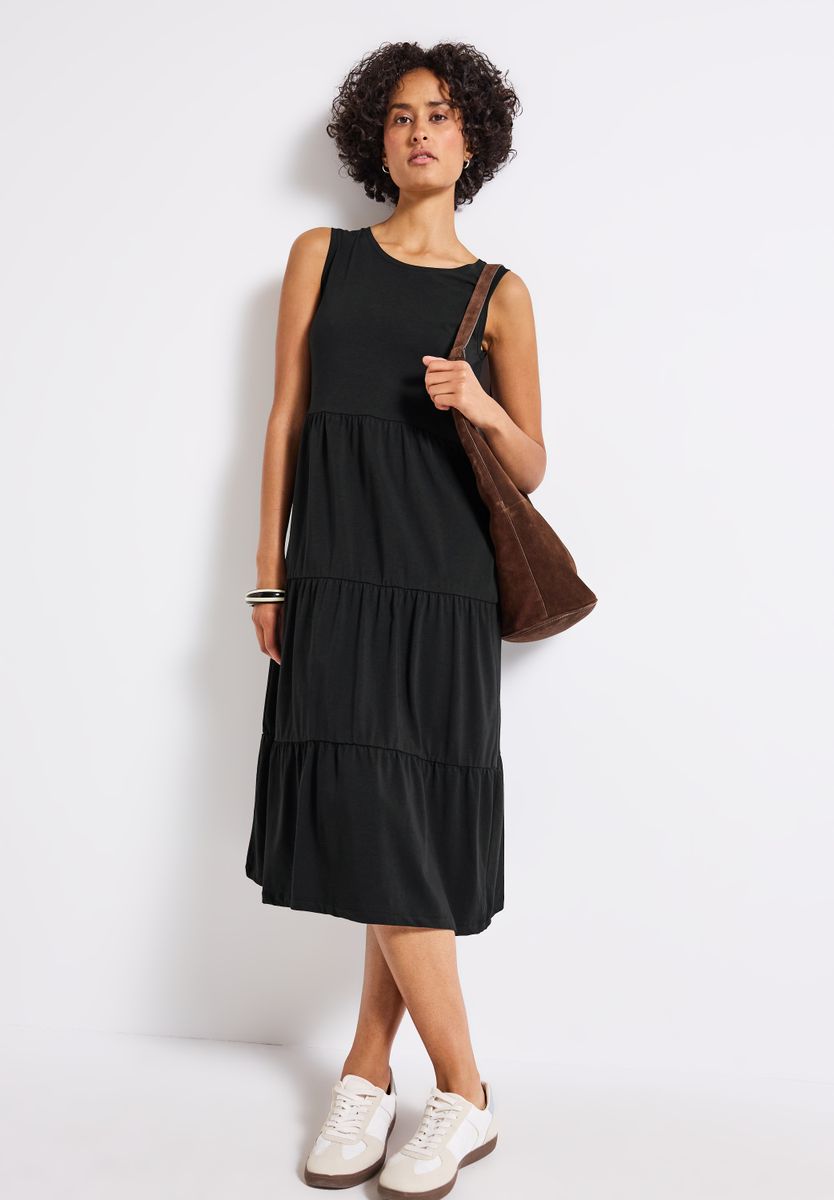 Jersey-Kleid mit Volants