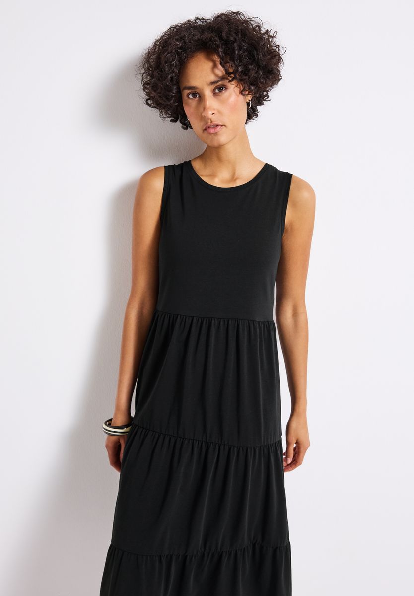 Jersey-Kleid mit Volants