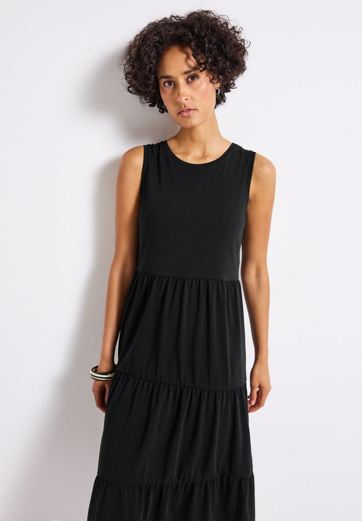 Jersey-Kleid mit Volants