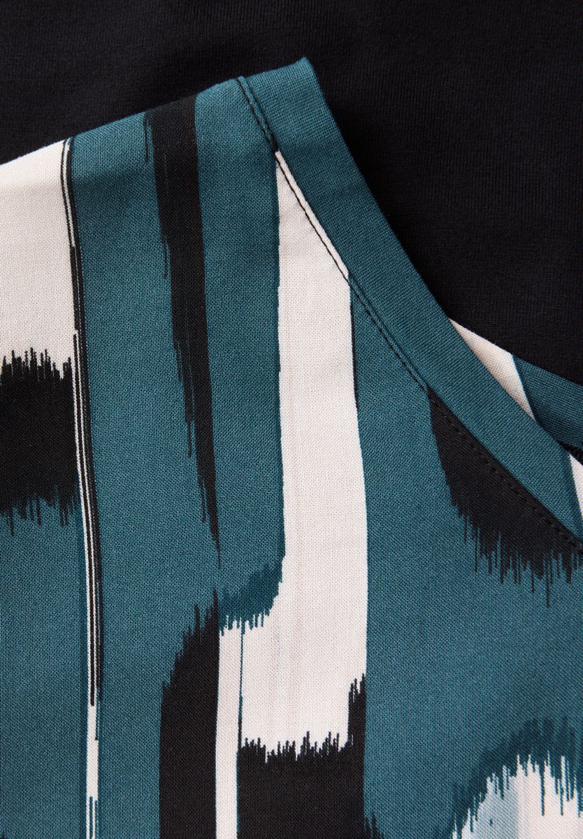 Materialmix Ikat Print Shirt