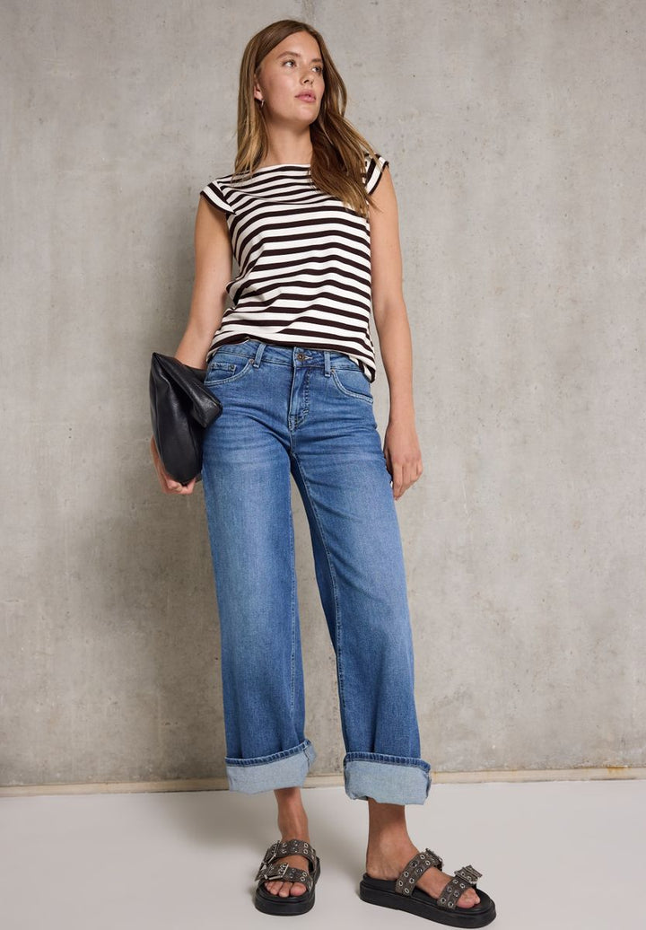 Gestreiftes Jersey-Top