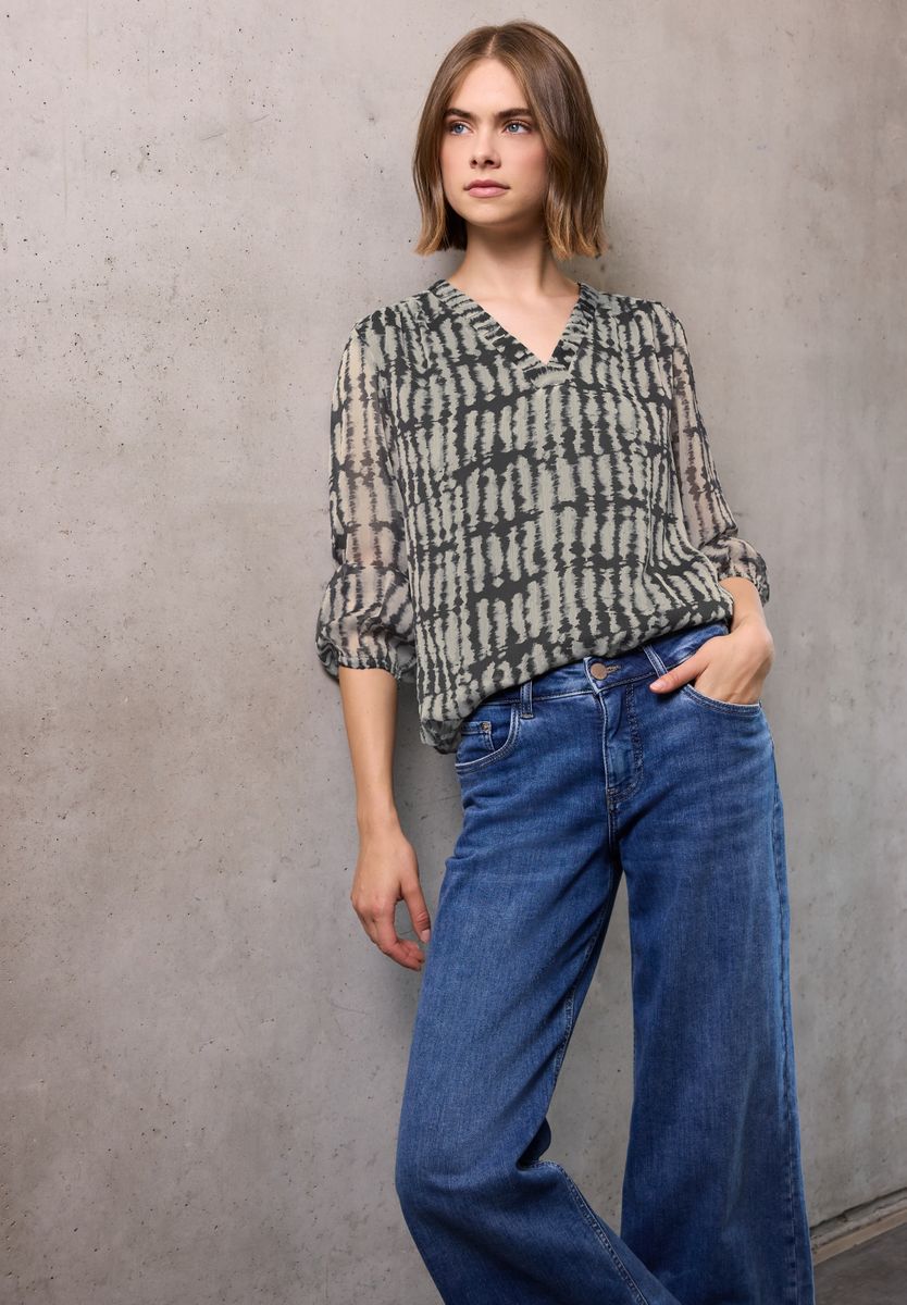 V-Neck Chiffon Tunika