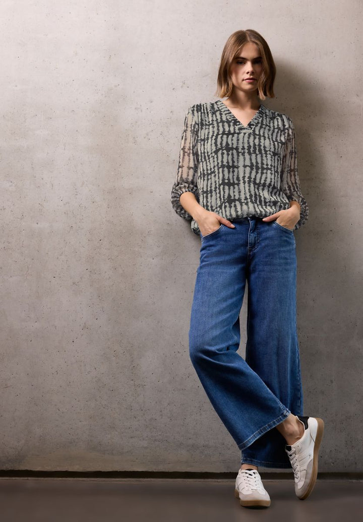 V-Neck Chiffon Tunika