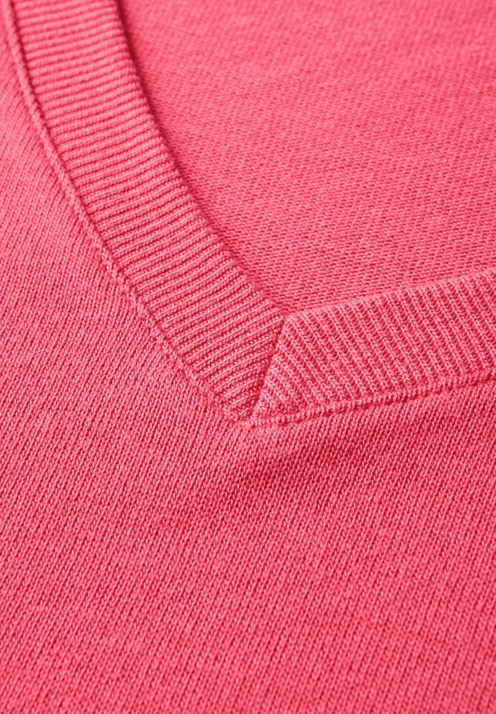 Strick-Look V-Neck T-Shirt