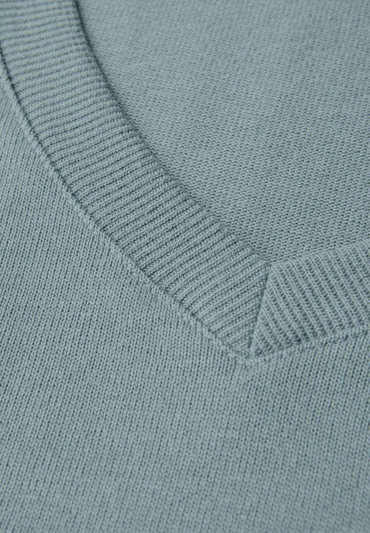 Strick-Look V-Neck T-Shirt