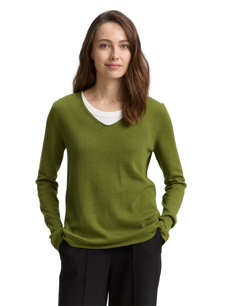 Strickpullover mit V-Ausschnitt