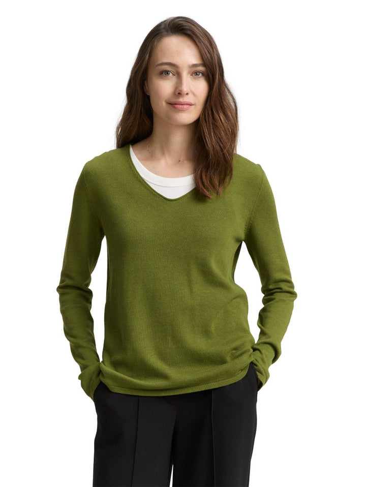 Strickpullover mit V-Ausschnitt