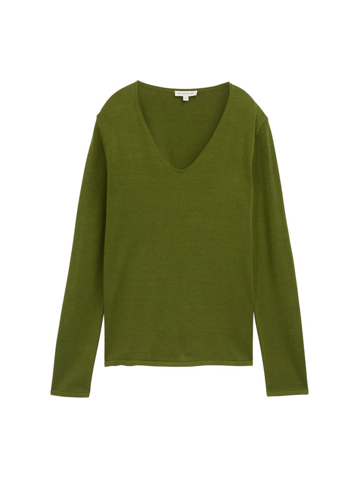 Strickpullover mit V-Ausschnitt