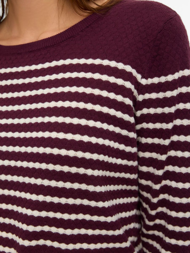 VMCARE STRUCTURE LS O-NECK BLOU NOOS