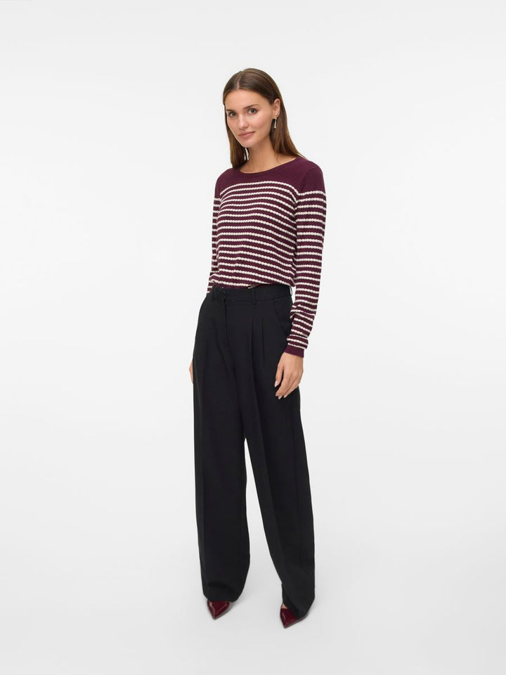 VMCARE STRUCTURE LS O-NECK BLOU NOOS