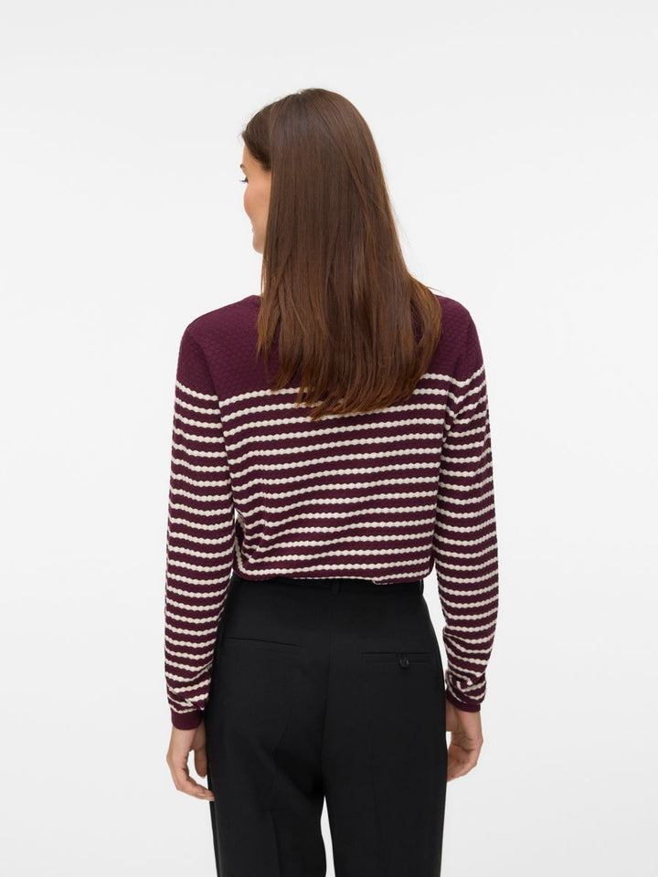 VMCARE STRUCTURE LS O-NECK BLOU NOOS