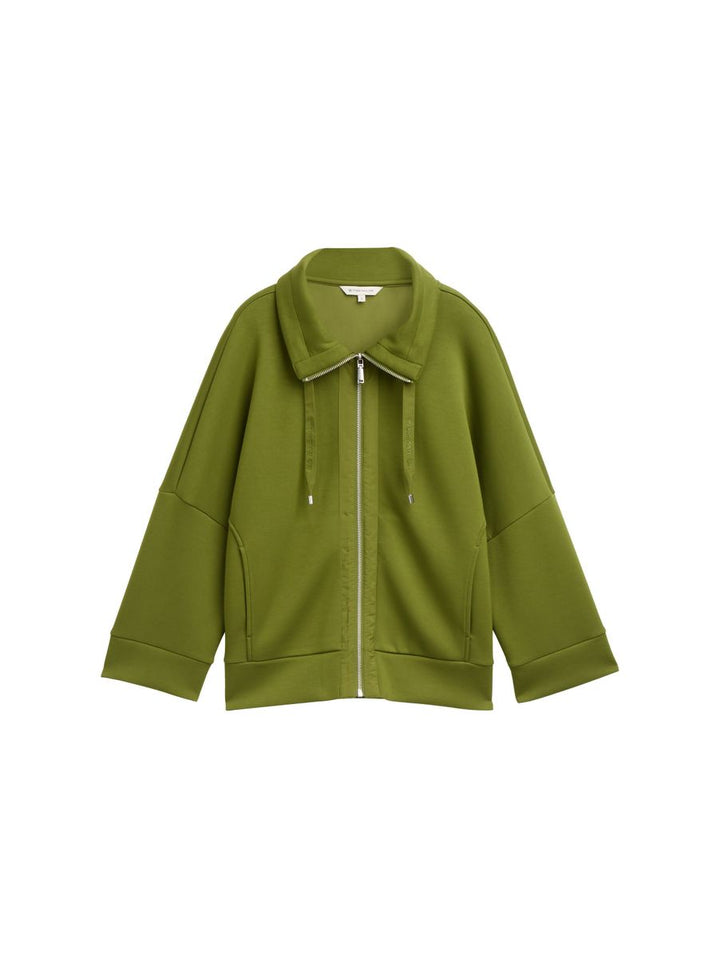 Boxy Fit Scuba Sweatjacke