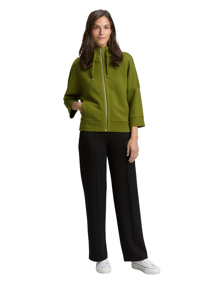 Boxy Fit Scuba Sweatjacke