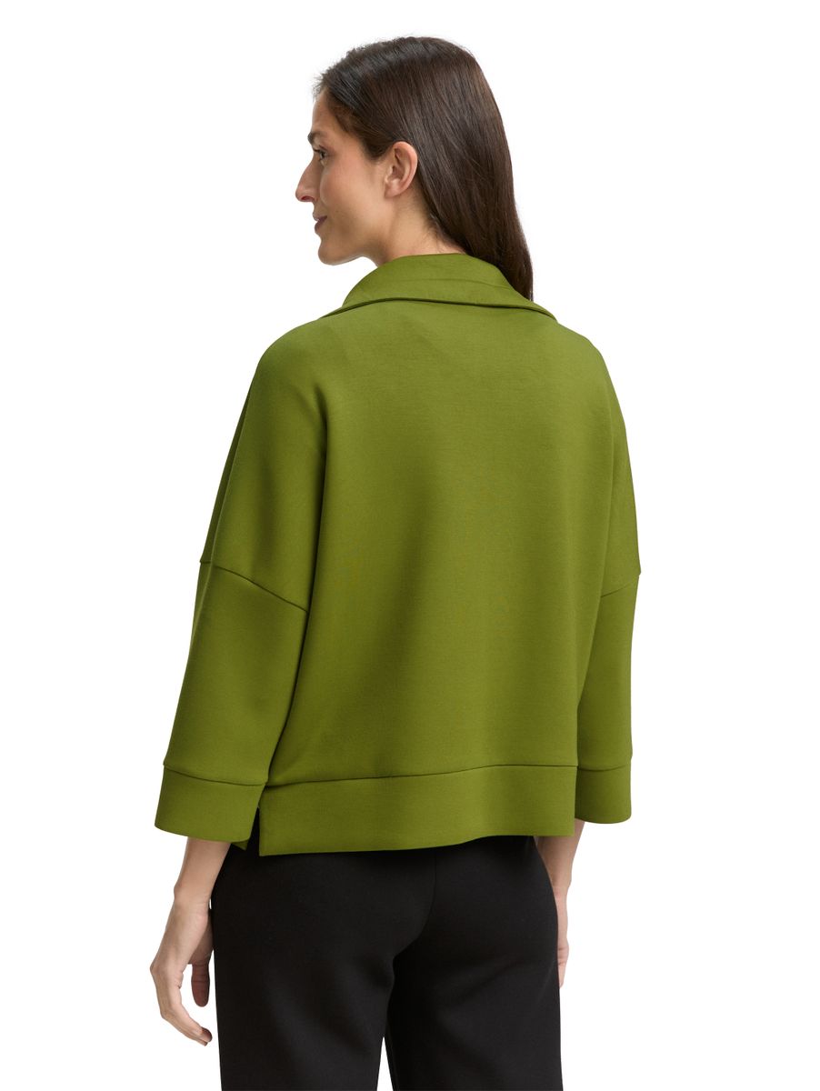 Boxy Fit Scuba Sweatjacke