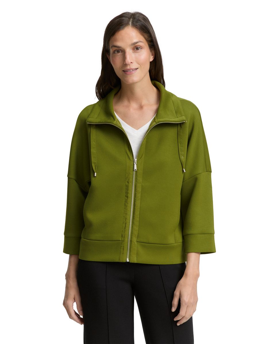 Boxy Fit Scuba Sweatjacke
