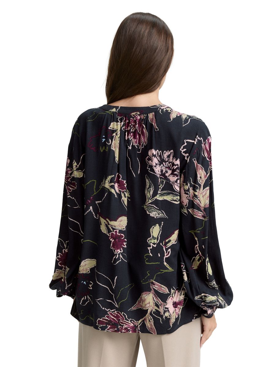 Loose Fit Bluse mit Muster